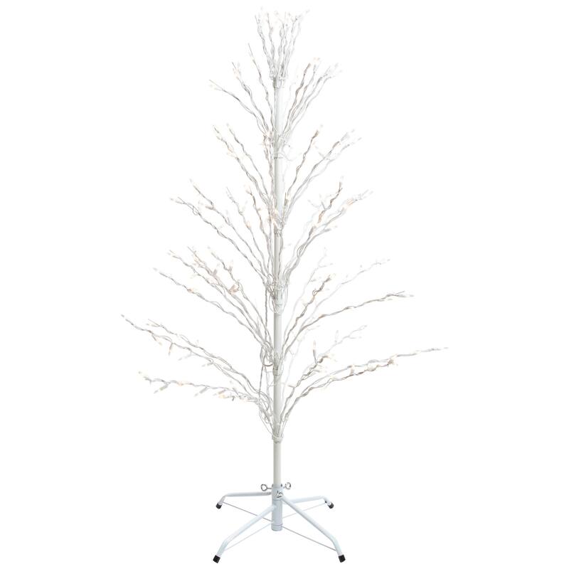 4' Pre-Lit Cascade Twig Tree Outdoor Christmas Decoration Clear Lights
