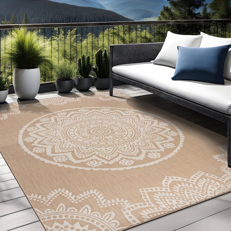 Beverly Rug Waikiki Insignia Modern Indoor Outdoor Rug