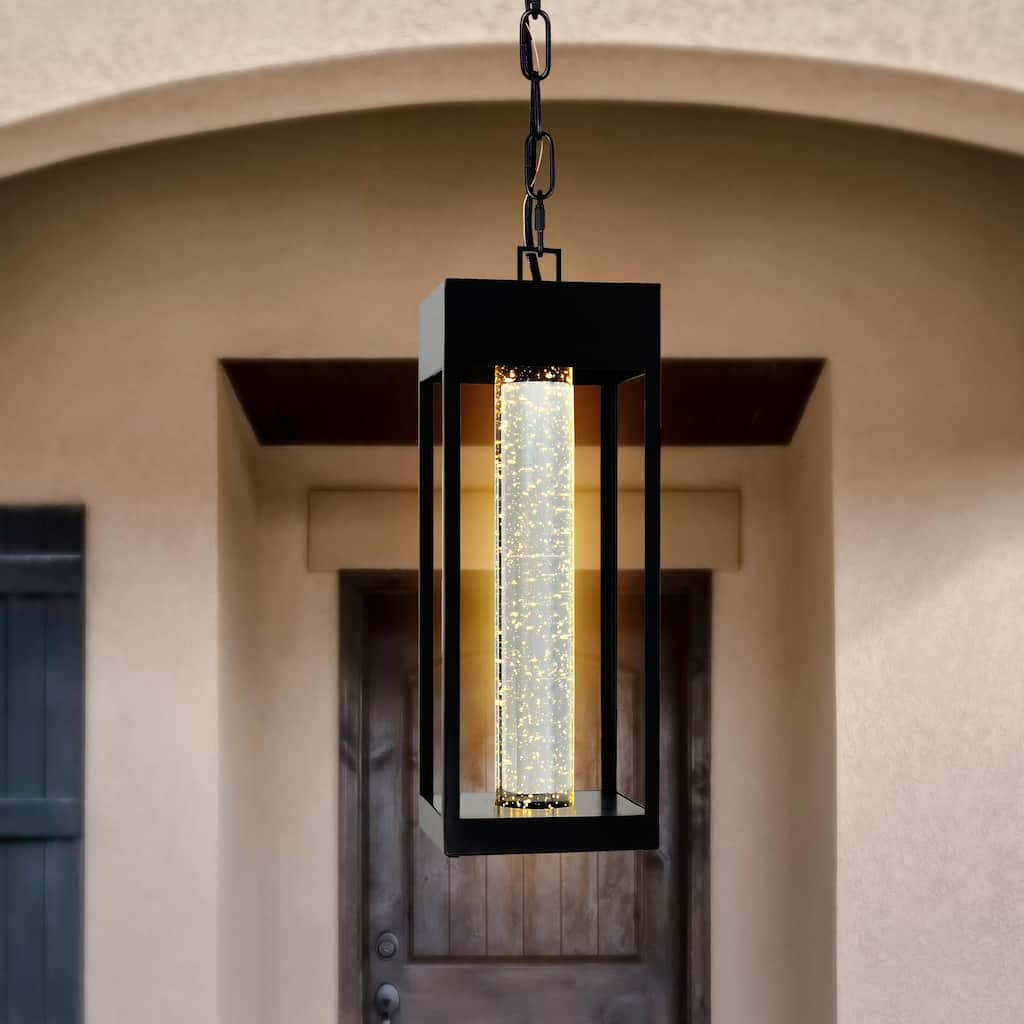 CWI Lighting Rochester Integrated LED Black Outdoor Pendant