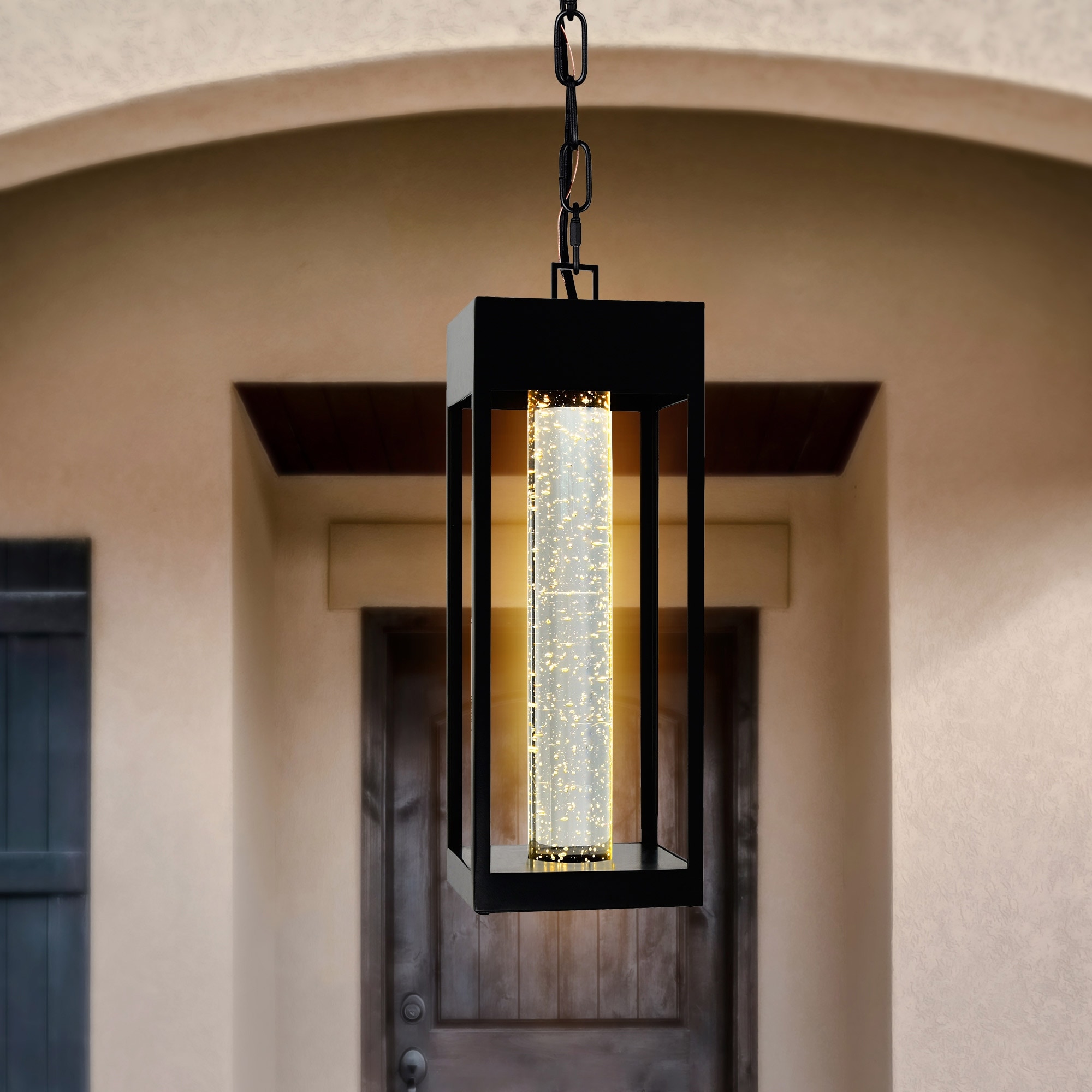 CWI Lighting Rochester Integrated LED Black Outdoor Pendant