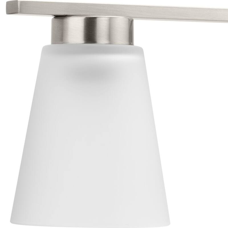 Tanner Collection Four-Light Brushed Nickel Transitional Vanity Light - 31.12 in x 6.5 in x 7.12 in