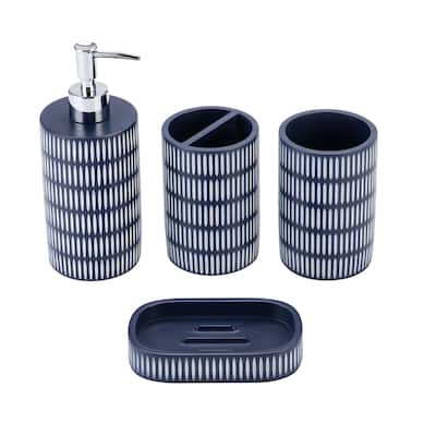 Kralix 4pc Kajol Bathroom Accessory Set Blue