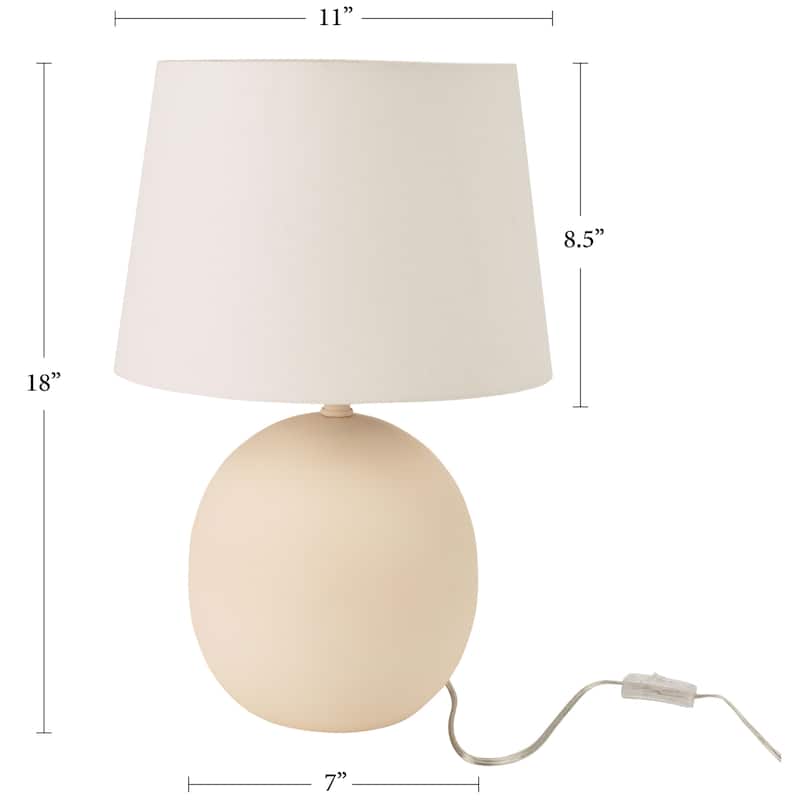 Nourison 18" Round Ceramic Modern Accent Table Lamp