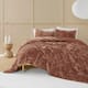 Wonderful Diamond Velvet 3 Piece Quilt Set - Reddish Brown 22022 - Queen