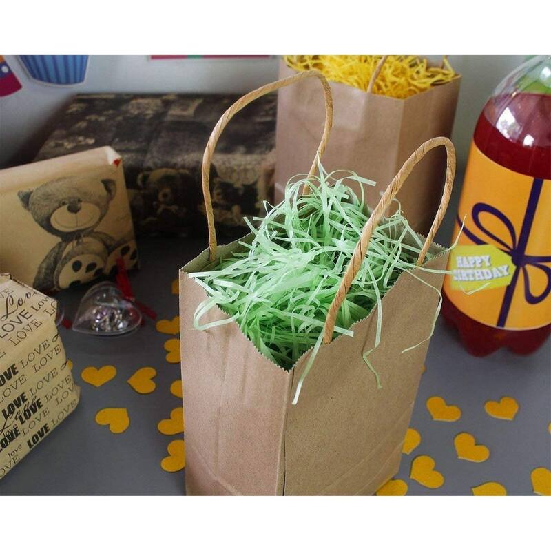 Blue Panda 24-Pack Small Gift Bags with Handles, Kraft Paper Material, 5.3x3x8.5 in