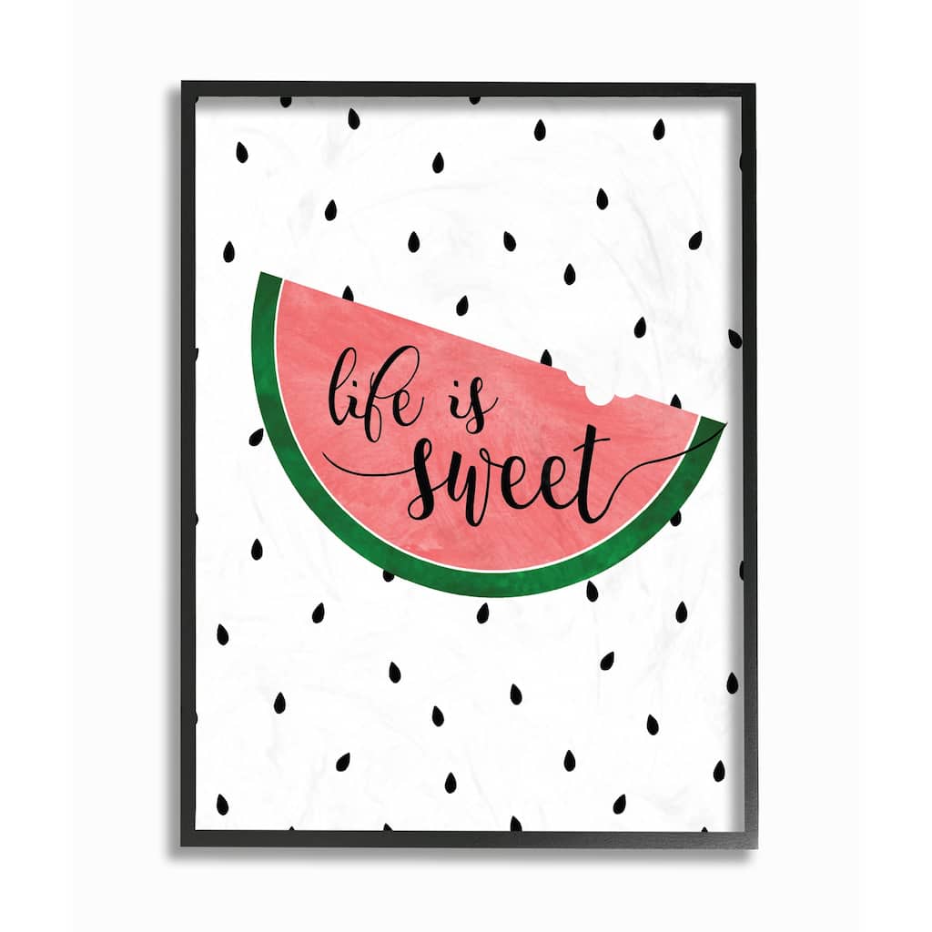 Stupell Life Is Sweet Watermelon Framed Giclee Art