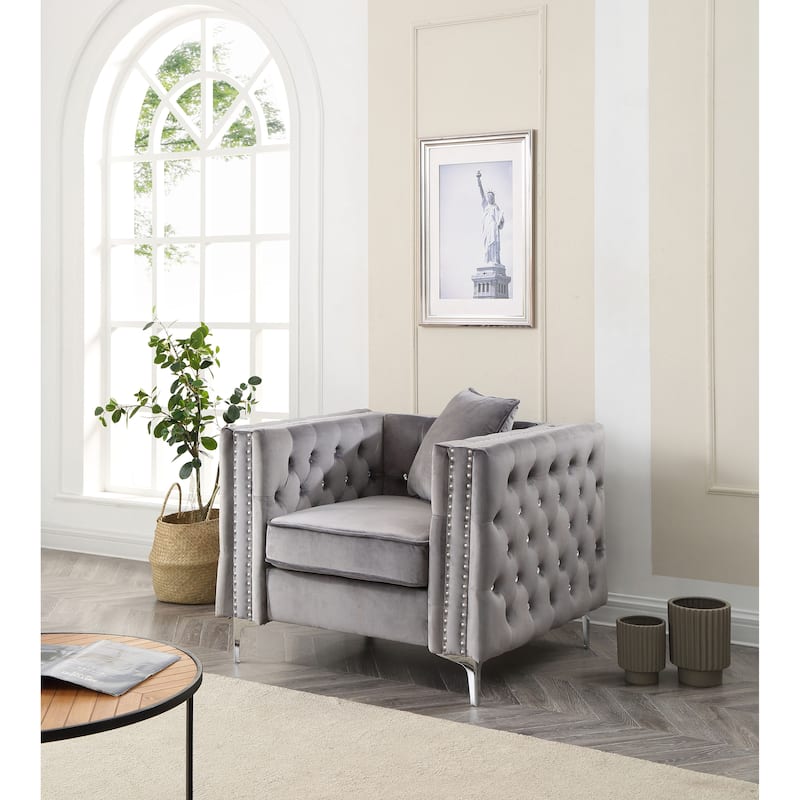 Paige Tufted Velvet Living Room Chair