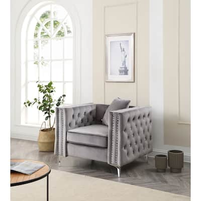 Paige Tufted Velvet Living Room Chair