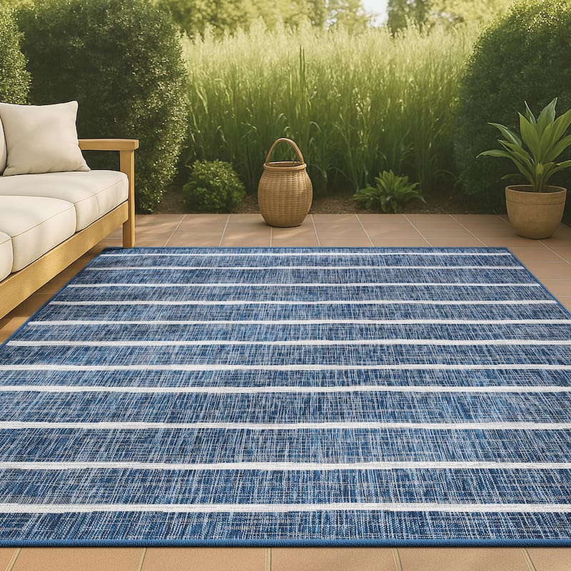 JONATHAN Y Andratx Berber Stripe Indoor/Outdoor Area Rug