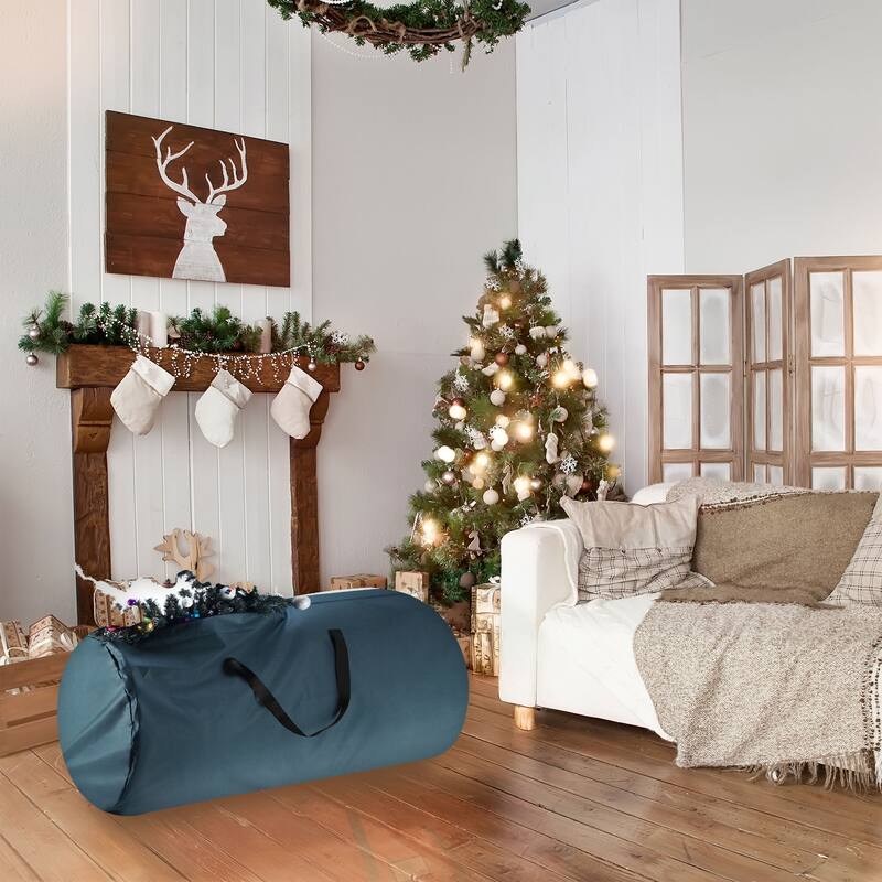Christmas Tree Storage Bag - Zippered Canvas Sack Fits 12-Foot Artificial Trees by Tiny Tim Totes