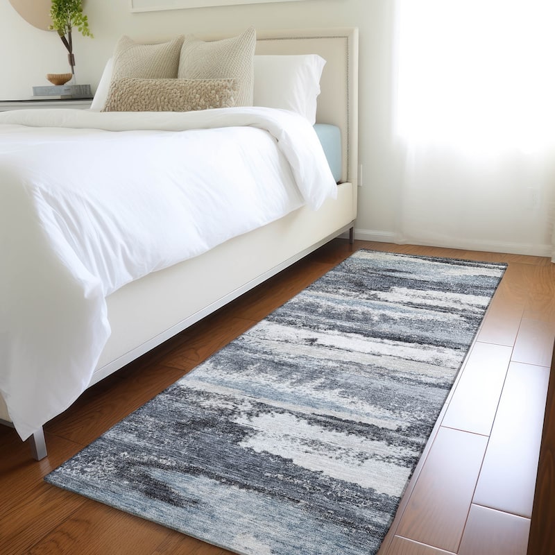 Premium Washable Super Soft Modern Casual Mayfield Rug - Gray - 2'3" x 7'6"