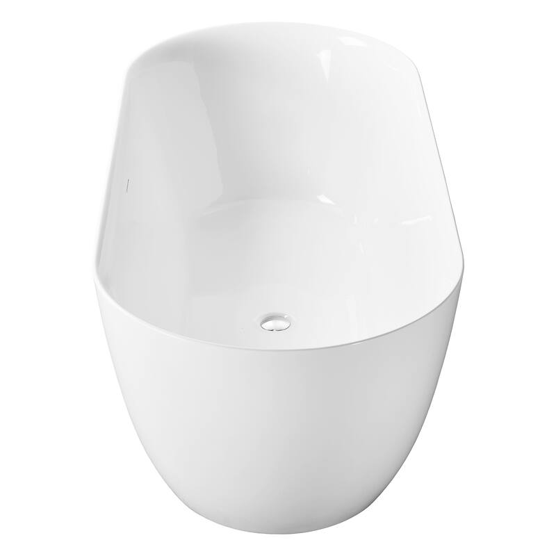 Freestanding Pure Acrylic Sheet Bathtub With Drainage and Overflow