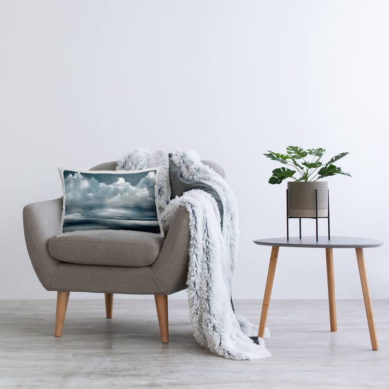 Stupell Full Grey Storm Clouds Decorative Printed Throw Pillow Design by Ruane Manning