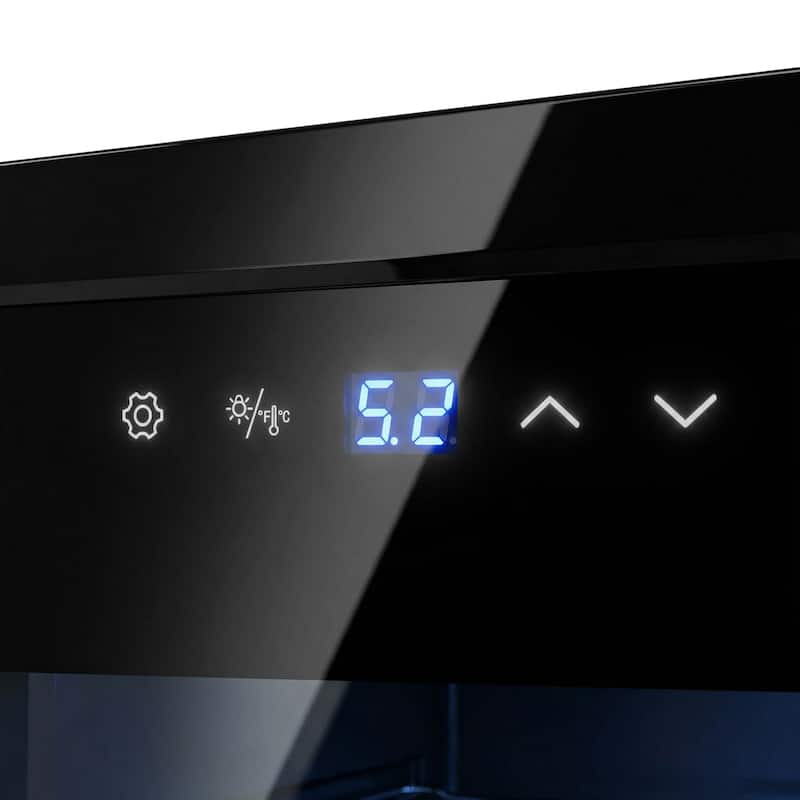 Wine Bar Cabinet with Mini Fridge Space & 34 Bottle Wine Cooler, 39" Coffee Bar Cabinet Freestanding Buffet Sideboard