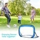 preview thumbnail 7 of 5, Portable Soccer Goals Folding Indoor Outdoor Training Net for Backyard Blue