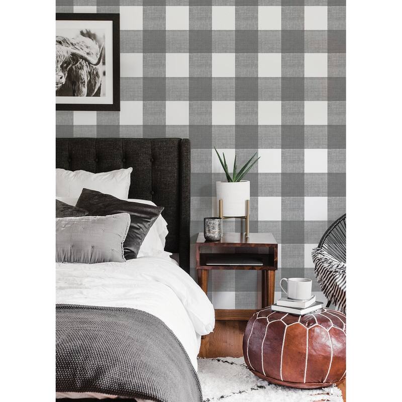 Scott Living Scott-ish Plaid Self Adhesive Wallpaper