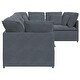 preview thumbnail 6 of 8, vidaXL Modular Sofa Dark Grey - 157.5 x 78.7 x 25.2