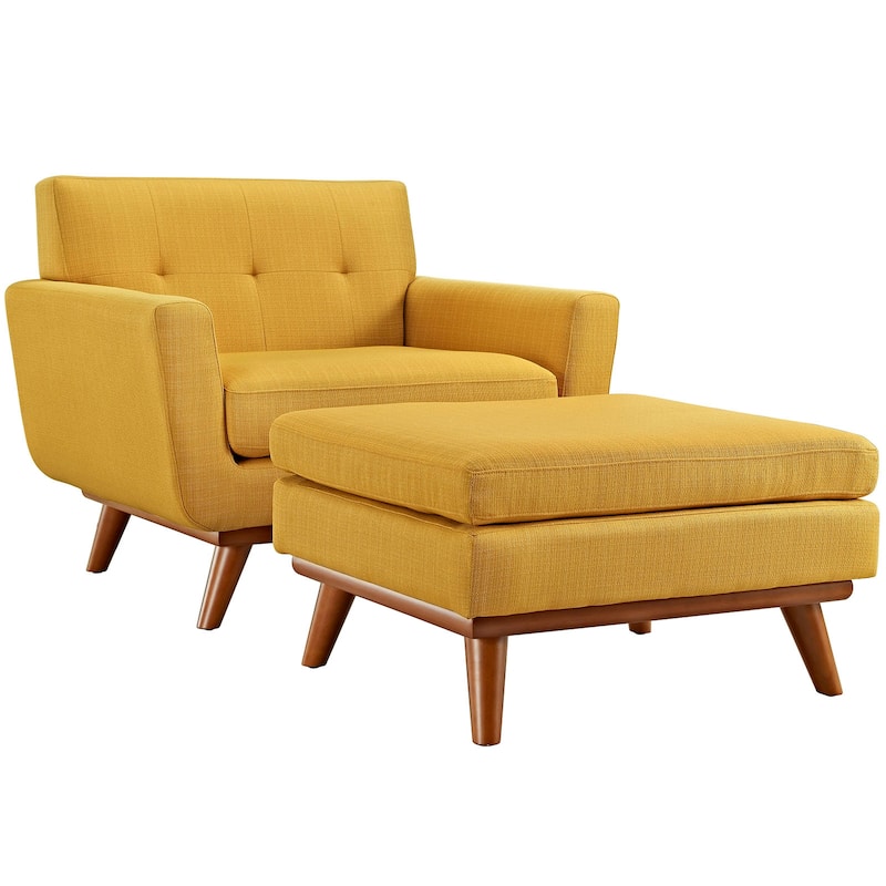 Engage Mid Century Chair Ottoman Set