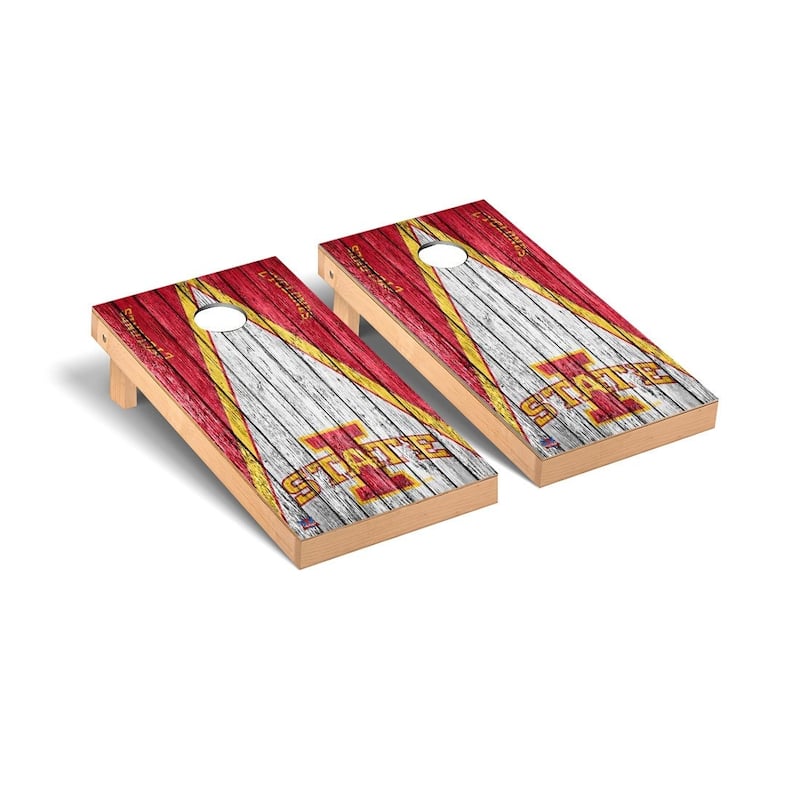 Iowa State Cyclones 2x4 Pro Cornhole Boards - V2 - Include Team Bags + LED Lights