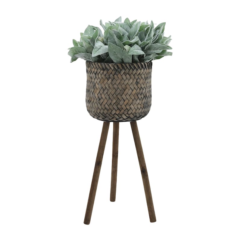 s/2 Bamboo Planters On Stands