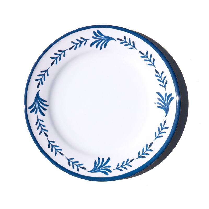 Abode Homewares Medallion Flower NewWave Melamine Dinner Plate - Blue - 10.5" - Set of 6