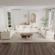 preview thumbnail 139 of 162, Cloud Chenille Upholstered Modular Sectional Sofa with DIY Combination Design White 3-Seater Sofa+2-Seater Sofa*2