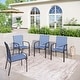 preview thumbnail 34 of 32, MAISON ARTS 7-Piece Patio Dining Set Metal Rectangle Table and 6 Textilene Chairs