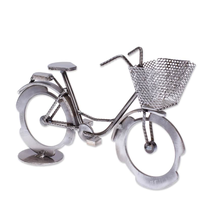 Novica Handmade Peaceful Routes Upcycled Metal Sculpture