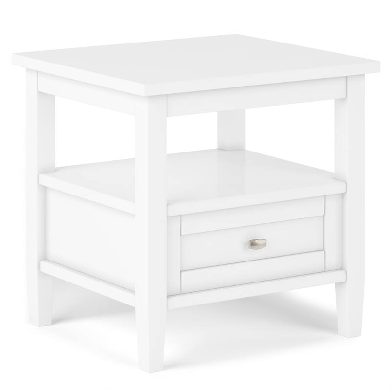 WYNDENHALL Norfolk SOLID WOOD 20 inch Wide Rectangle Transitional End Side Table - 20 inch Wide