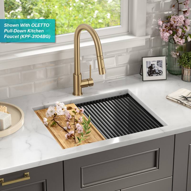 KRAUS Kore Workstation Undermount Stainless Steel Kitchen Sink