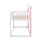 preview thumbnail 8 of 12, Castle Bunk Bed with Ladder, Twin Over Twin, Wood, Pink