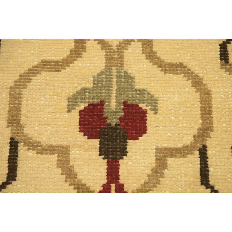 Handmade Floral Indian Area Rug 6x9 - 9' 2'' X 5' 7''
