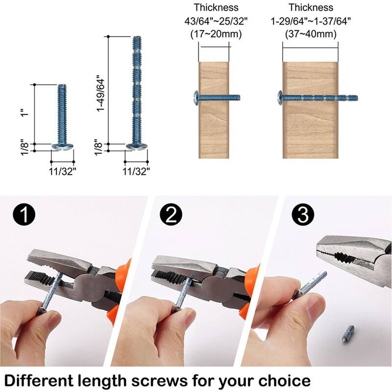 10 Pack Cabinets Cupboard Handles Drawer Pulls - 1"L x 1"W