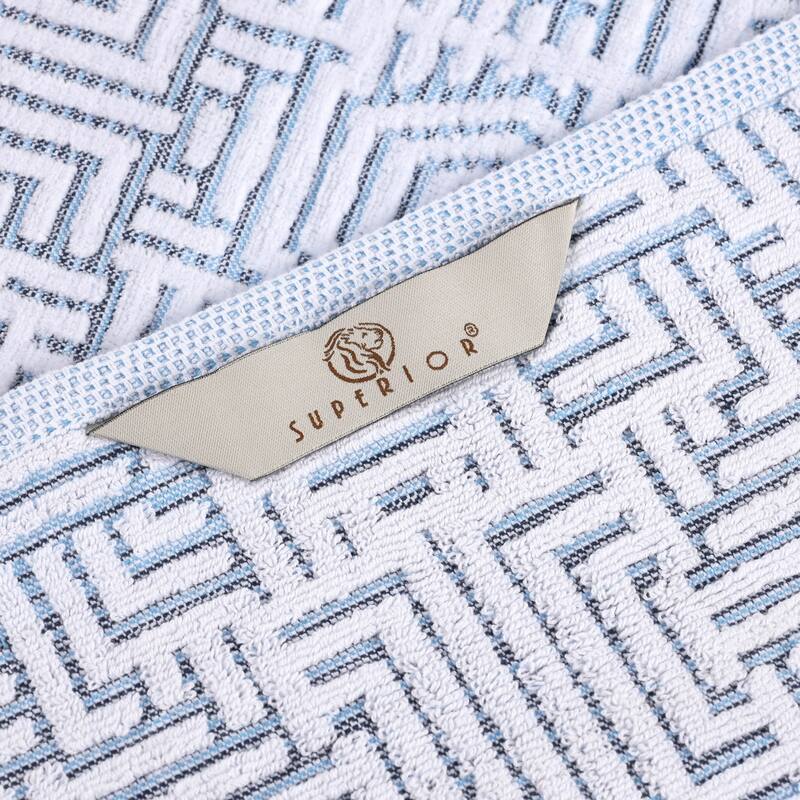 Superior Jasper Cotton Modern Jacquard Face Towel Washcloth Set of 12