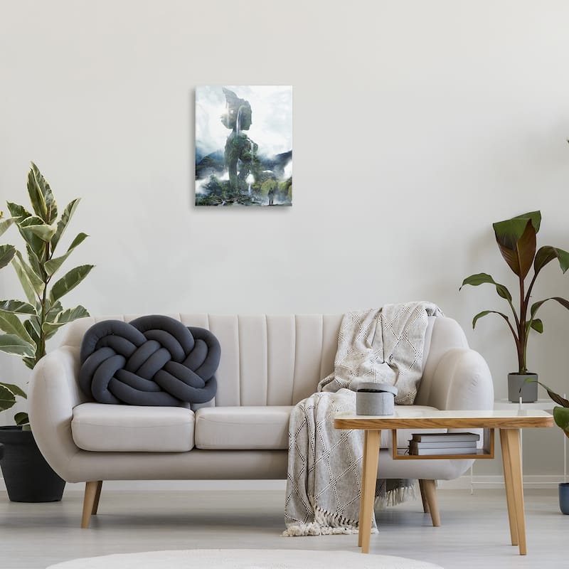Stupell Mossy Nature Statue of Woman Canvas Wall Art Design By Barrett Biggers
