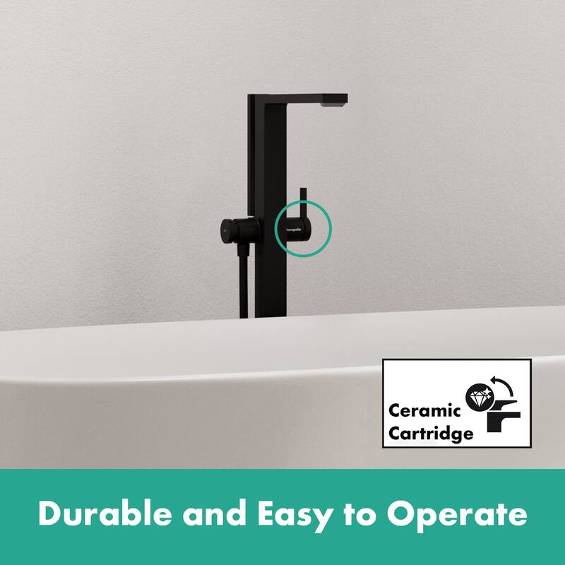Hansgrohe 73445 Tecturis E Floor Mounted Tub Filler with Built-In