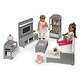 preview thumbnail 7 of 5, Badger Basket Media Room Furniture Set for 18 inch Dolls - Gray/White
