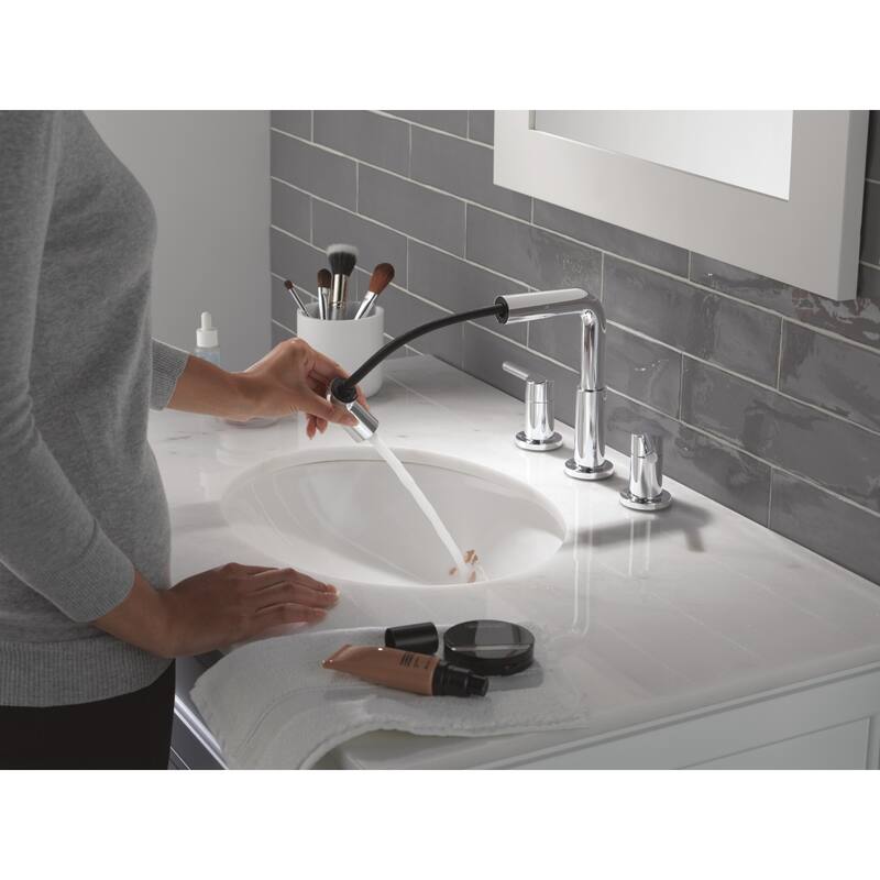 Delta 35849LF-PD Nicoli 1.2 GPM Widespread Bathroom Faucet with Pull