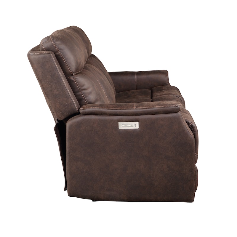 Steve Silver Faux Leather Power Reclining Sofa