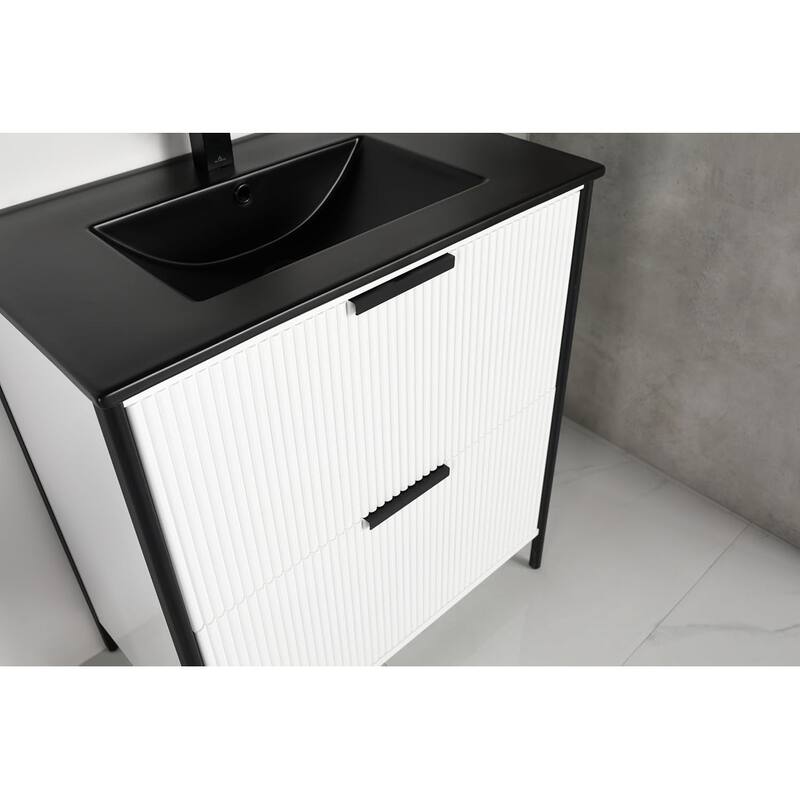 Blossom 30 Inch All Wood Freestanding Bathroom Vanity with Sink
