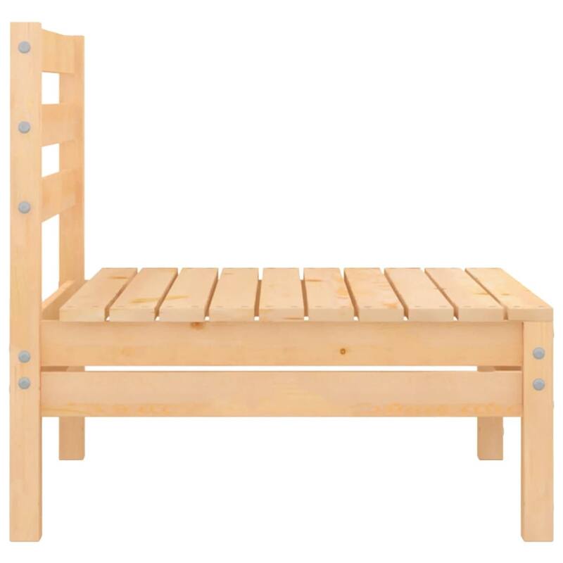 vidaXL Patio Furniture Set 3 Piece Outdoor Sectional Sofa Set Solid Wood Pine