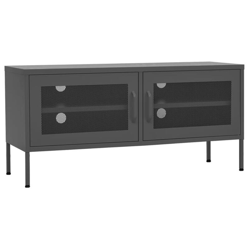 vidaXL TV Stand TV Unit Sideboard Home TV Console Media Unit Cupboard Steel - 41.3" x 13.8" x 19.7"