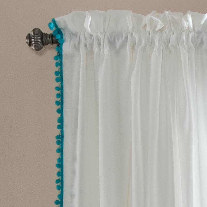 The Gray Barn Watertop Pom Pom 84-inch Curtain Panel