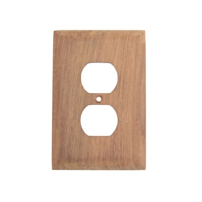 Teak Outlet Cover, Receptacle Plate - Outlet Cover