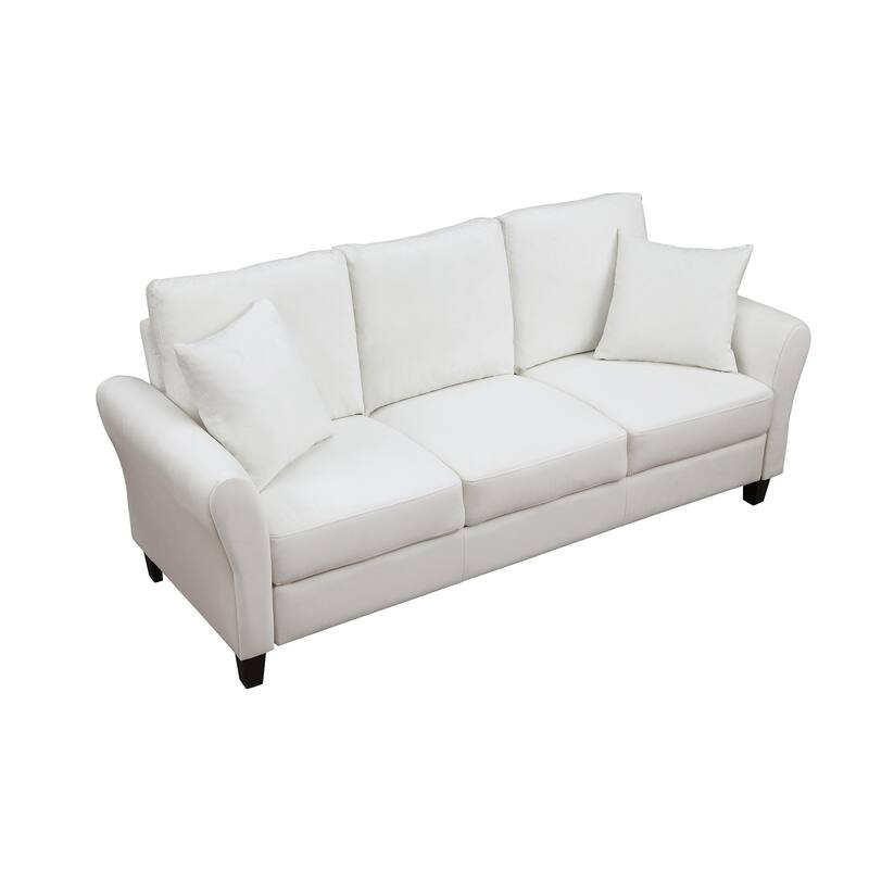 Velvet Couch with 2 Pillow Living Room Furniture 3 Seater Sofa