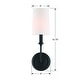 preview thumbnail 5 of 4, Libby Langdon For Crystorama Sylvan 1 Light Black Forged Sconce - 4.87'' W x 15.75'' H x 7.75'' D