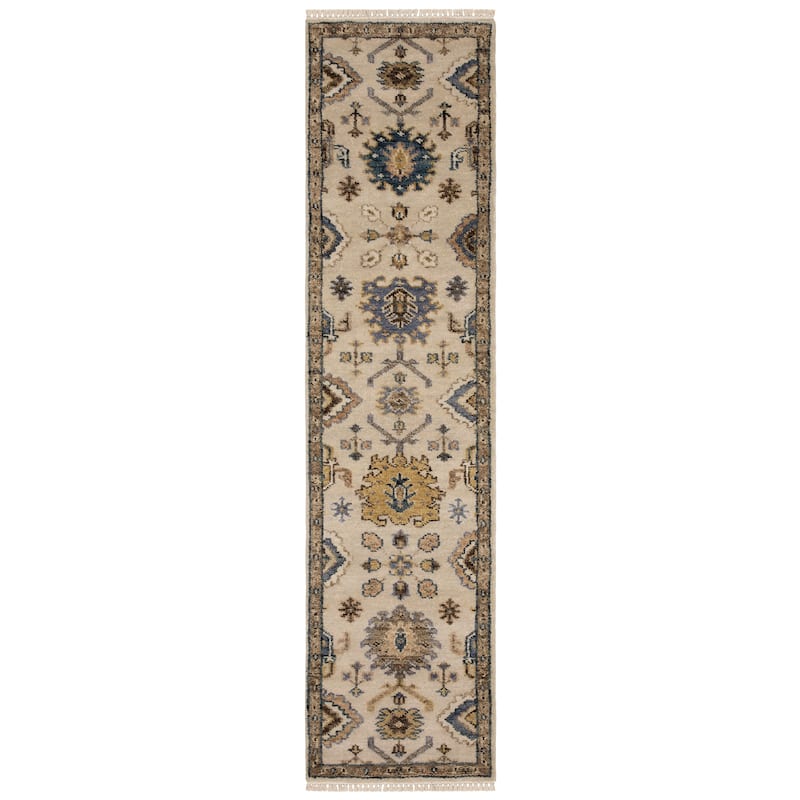 Maylin Traditional Oriental Ivory/ Multi Area Rug - 2' 6" x 10' - Runner