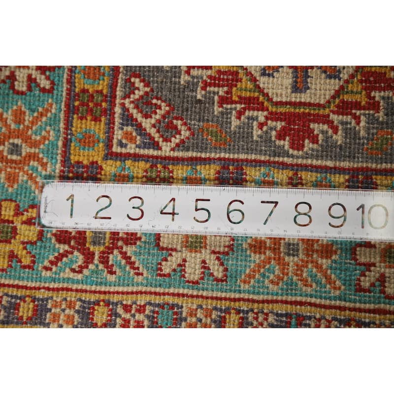 Traditional Gray Kazak Oriental Foyer Rug Handmade Wool Carpet - 2'0"x 3'0"