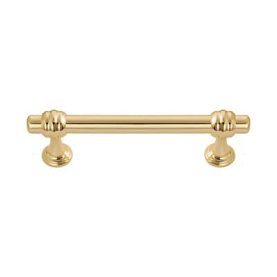 Utopia Alley Athen Pull Handle -Polished Gold Drawer Pull Handle, 3.75" Center to Center