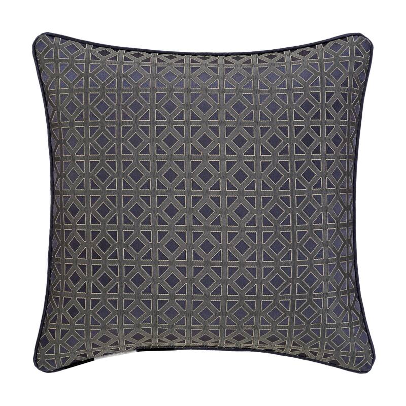 J. Queen New York Alaro Slate 20" Square Decorative Throw Pillow